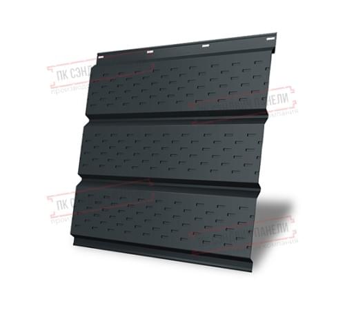 Софит металлический полная перфорация 0,5 Rooftop Matte с пленкой RAL 7016 антрацитово-серый Софит металлический полная перфорация 0,5 Rooftop Matte с пленкой RAL 7016 антрацитово-серый