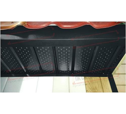 Софит металлический полная перфорация 0,5 Rooftop Matte с пленкой RAL 7016 антрацитово-серый Софит металлический полная перфорация 0,5 Rooftop Matte с пленкой RAL 7016 антрацитово-серый