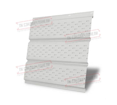 Софит металлический полная перфорация 0,5 Satin с пленкой RAL 9003 сигнальный белый Софит металлический полная перфорация 0,5 Satin с пленкой RAL 9003 сигнальный белый