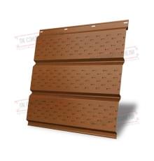 Софит металлический полная перфорация 0,5 Quarzit с пленкой Cuprum Steel