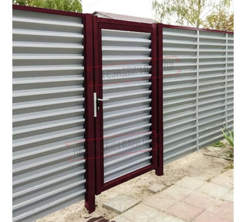 Калитка Жалюзи 1,68х1 RAL 3005 без заполнения Калитка Жалюзи 1,68х1 RAL 3005 без заполнения