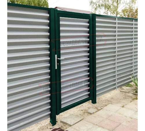 Калитка Жалюзи 2,0х1 RAL 6005 без заполнения Калитка Жалюзи 2,0х1 RAL 6005 без заполнения
