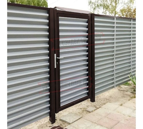 Калитка Жалюзи 2,0х1,5 RAL 8017 без заполнения Калитка Жалюзи 2,0х1,5 RAL 8017 без заполнения