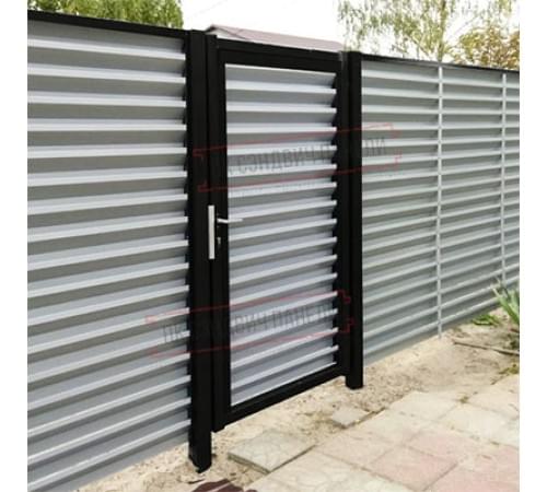 Калитка Жалюзи 2,0х1 RAL 9005 без заполнения