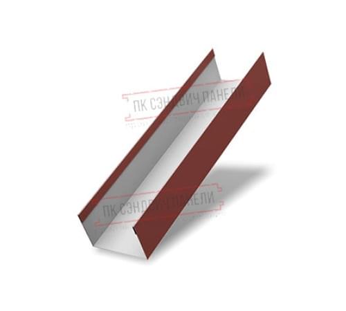 Крышка 65х40 жалюзи Milan,Tokyo 0,5 Velur RAL 3009 оксидно-красный