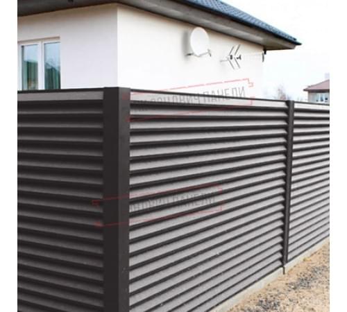Декоративная накладка на столб угловая жалюзи Milan,Tokyo 0,5 GreenСoat Pural RR 32 темно-коричневый (RAL 8019 серо-коричневый)