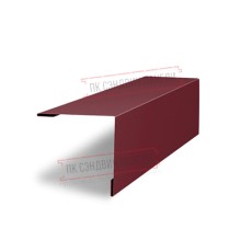 Планка завершающая 50х50 жалюзи Milan 0,45 Drap RAL 3005 красное вино