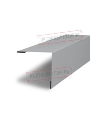 Планка завершающая 50х50 жалюзи Milan 0,5 Satin с пленкой RAL 7004 сигнальный серый