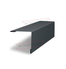 Планка завершающая 50х50 жалюзи Milan 0,5 Quarzit PRO Matt RAL 7016 антарцитово-серый