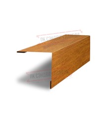 Планка завершающая 50х50 жалюзи Milan 0,45 Print-double Elite Golden Wood