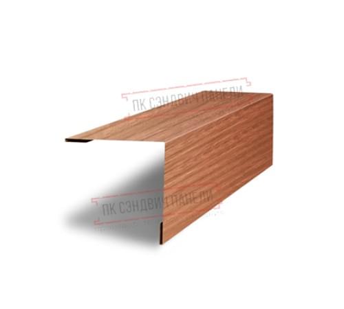 Планка завершающая 50х50 жалюзи Milan 0,45 Print Elite Honey Wood Планка завершающая 50х50 жалюзи Milan 0,45 Print Elite Honey Wood