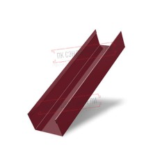 Стойка жалюзи Milan,Tokyo 0,45 PE с пленкой RAL 3005 красное вино
