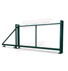 Ворота откатные Жалюзи 2,0х4,5 RAL 6005 без заполнения