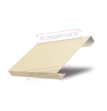 Ламель лицевая 125 Texas стартовая/финишная для калиток и ворот 0,5 Satin с пленкой RAL 1015 светлая слоновая кость