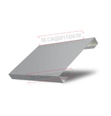 Ламель лицевая 125 жалюзи Texas 0,45 PE с пленкой RAL 7004 сигнальный серый