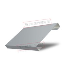 Ламель лицевая 150 жалюзи Texas 0,5 GreenCoat Pural BT, matt RR 21 светло-серый (RAL 7040 серое окно)