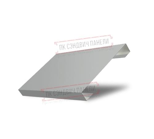 Ламель лицевая 150 жалюзи Texas 0,5 Satin с пленкой RAL 9006 бело-алюминиевый
