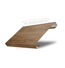 Ламель лицевая 125 Texas стартовая/финишная для калиток и ворот 0,45 Print-Double Premium Antique Wood