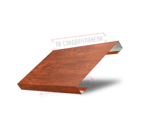 Ламель обратная 150 Texas стартовая/финишная для калиток и ворот 0,45 Print Elite Cherry Wood