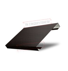 Ламель обратная 150 Texas стартовая/финишная для калиток и ворот 0,45 Print Elite Coffee Wood