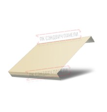 Ламель обратная 150 Texas стартовая/финишная для калиток и ворот 0,45 PE с пленкой RAL 1015 светлая слоновая кость