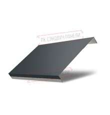 Ламель обр. 125 Texas стартовая/финишная для калиток и ворот 0,5 Q PRO Matt RAL 7016 антрацитово-серый