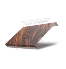 Ламель обратная 150 жалюзи Texas 0,45 Print Elite Chestnut Wood (обратная сторона серая)