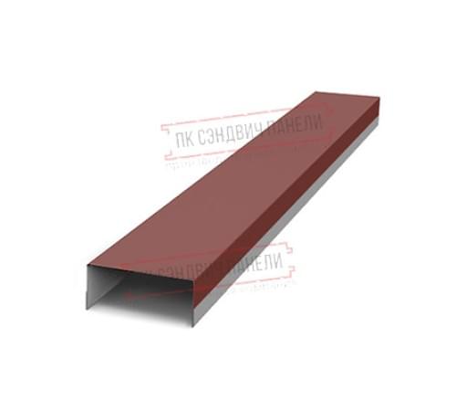 Крепежная планка верхняя Texas 0,45 PE с пленкой RAL 3009 оксидно-красный Крепежная планка верхняя Texas 0,45 PE с пленкой RAL 3009 оксидно-красный