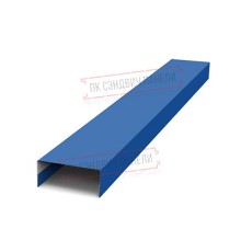 Крепежная планка нижняя Texas 0,5 Satin с пленкой RAL 5005 сигнальный синий