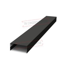Крепежная планка нижняя Texas 0,45 PE с пленкой RAL 9005 черный