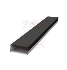 Крепежная планка верхняя Texas 0,45 PE-Double с пленкой RAL 9005 черный