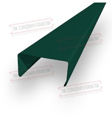 Декоративная планка П - 60х30, двухсторонний ПЭ, Ral 6005 - 0,5мм