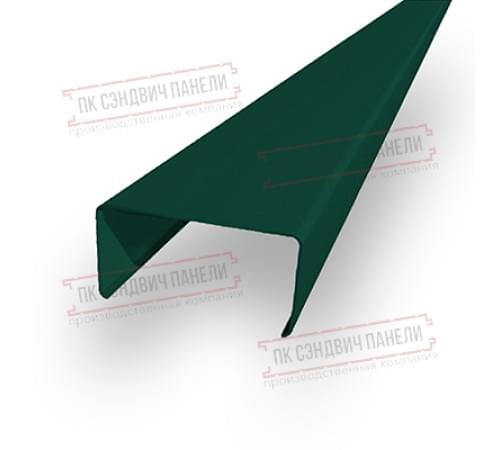 Декоративная планка П - 46х37, двухсторонний ПЭ, Ral 6005 - 0,5мм Декоративная планка П - 46х37, двухсторонний ПЭ, Ral 6005 - 0,5мм