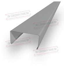 Декоративная планка П - 60х30, двухсторонний ПЭ, Ral 7004 - 0,45мм