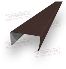 Декоративная планка П - 60х30, ПЭ, Ral 8017 - 0,35мм