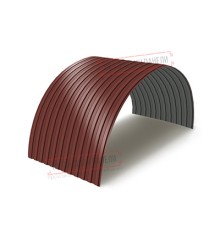 Профнастил МП10ПГ-0.7, Ширина-1100, Полиэстер RAL3009