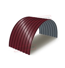 Профнастил МП20ПГ-0.5, Ширина-1100, Полиэстер RAL3005