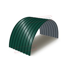 Профнастил МП20ПГ-0.45, Ширина-1100, Полиэстер RAL6005