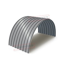 Профнастил МП20ПГ-0.45, Ширина-1100, Полиэстер RAL7004
