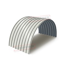 Профнастил МП20ПГ-0.5, Ширина-1100, Полиэстер RAL9003