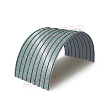 Профнастил МП20ПГ-0.5, Ширина-1100, Оцинкованный