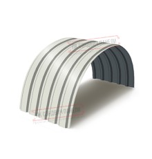 Профнастил МП35-0.5, Ширина-1035, Полиэстер RAL9003
