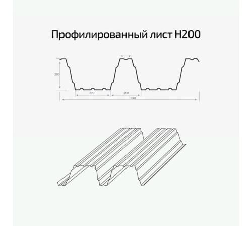Профлист Н200-840 Оцинкованный-2.0 Профлист Н200-840 Оцинкованный-2.0