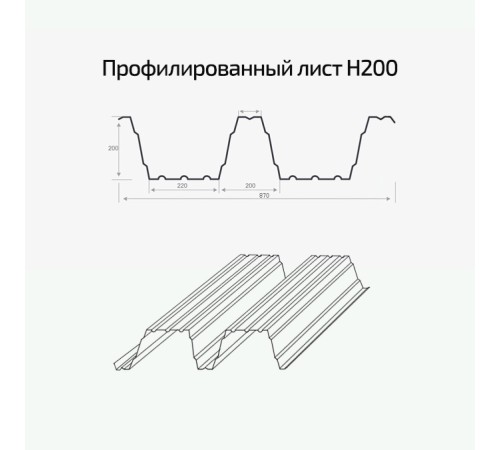 Профлист Н200-840 Полиэстер RAL-9010-1.0