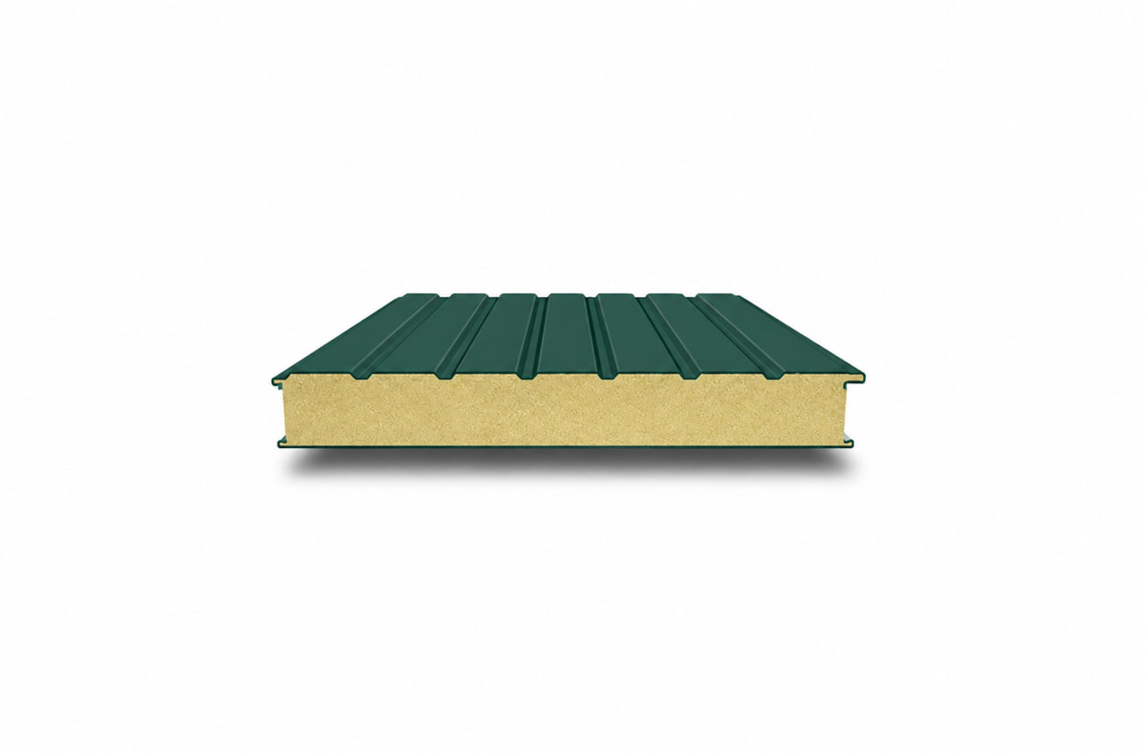 Двухслойные панели с PIR RAL6005