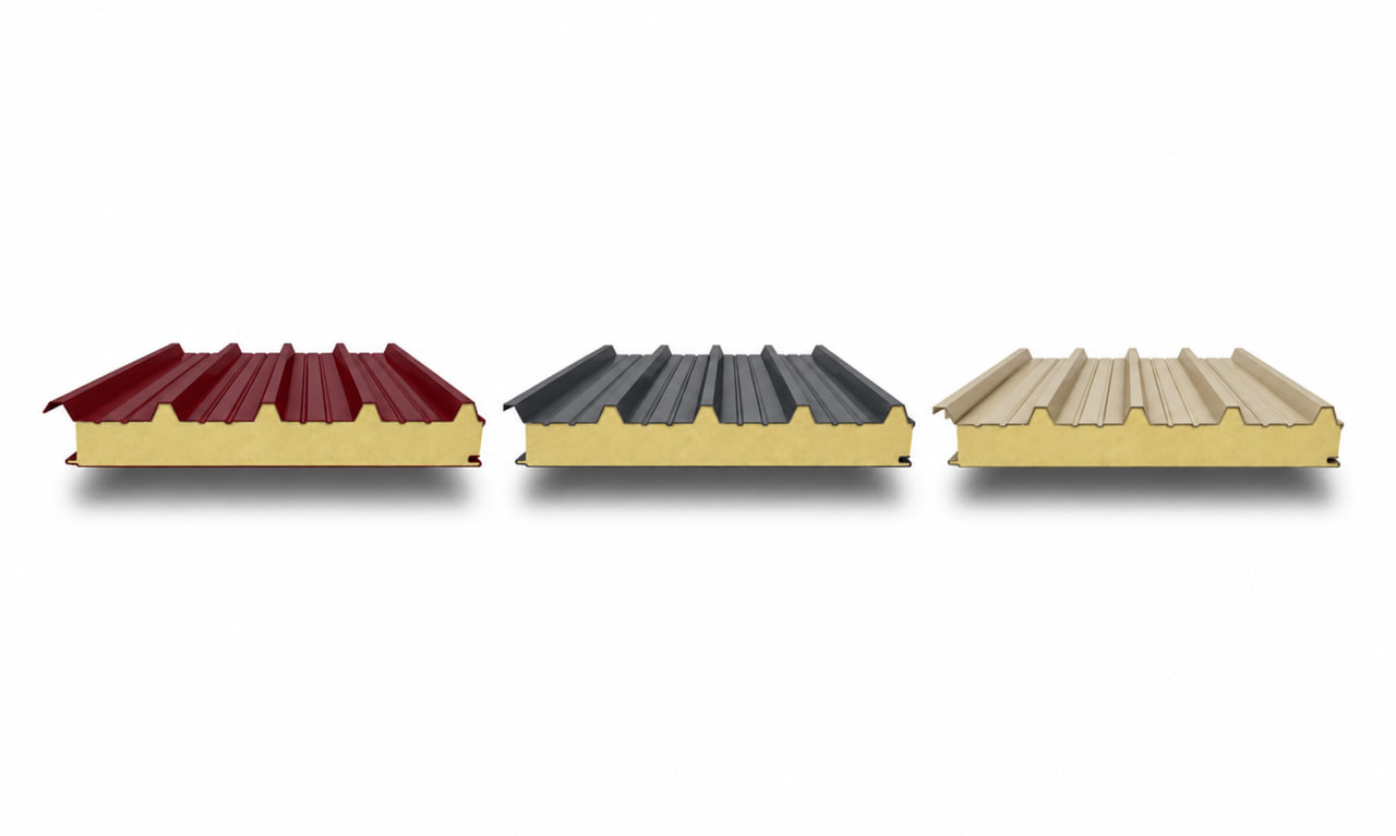 Установка кровельных сэндвич-панелей на объекте