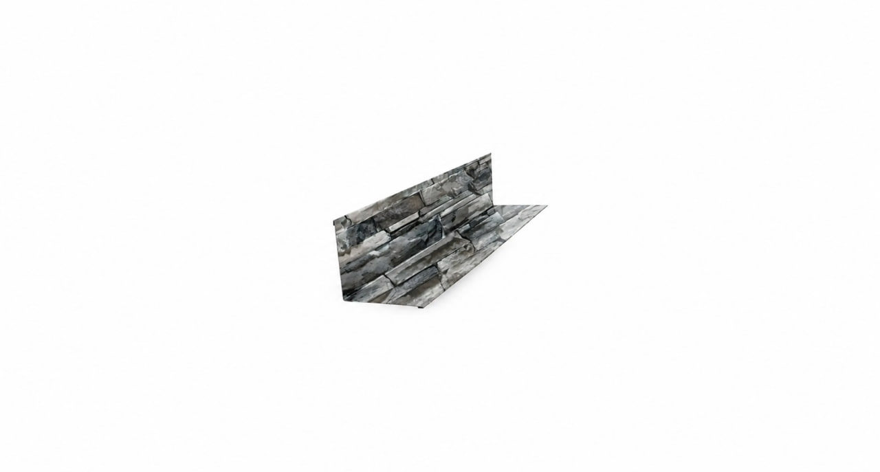 Планка примыкания верхняя 250х147х2000 Ecosteel Белый камень 0.5